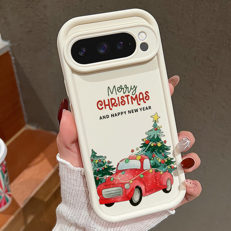 Google Pixel 9 - Christmas Pickup Truck Pattern Phone Case