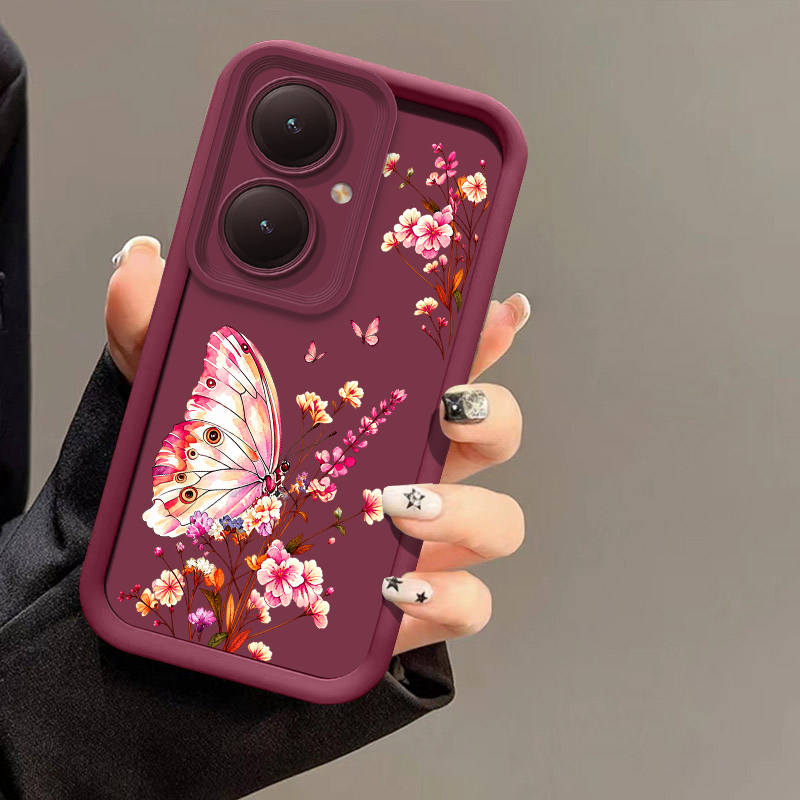 Pink Floral Butterfly Pattern  - Vivo Y28 recension och pris